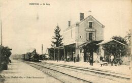 Monéteau * La Gare * Train Locomotive * Ligne Chemin De Fer De L' Yonne - Moneteau