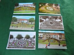 VINTAGE UK SOMERSET: WESTON Super MARE Floral Clock X6 Tint Colour Sepia - Weston-Super-Mare