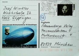 Entier Postal Allemand  - Zeppelin  - Metropolis Fritz Lang 1996 - Illustrated Postcards - Used