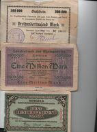 3 Billets Allemands 1923 - Zonder Classificatie