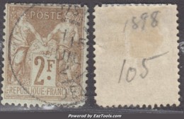 2Fr Sage Oblitéré TB (Y&T N° 105, Cote 55€) - 1898-1900 Sage (Type III)