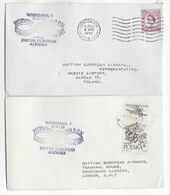 1958 - GB / POLOGNE - ENVELOPPES 1° VOL BEA De VARSOVIE => LONDON - ALLER ET RETOUR - Avions