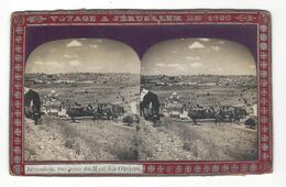 Jérusalem  , Vue  Prise   Du Mont Des Oliviers Stéréo  " Voyage à Jérusalem En 1906 " - Stereoscoop