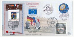 FRANCE - PAP Demain L'EURO Obl Versailles RP 22/1/2003 + Cachets Français Et All. Traité Coopération Franco Allemande - PAP:  Varia (1995-...)