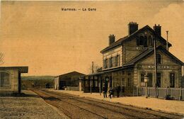 Viarmes * La Gare * Ligne Chemin De Fer Du Val D'oise * Cpa Toilée Colorisée - Viarmes