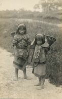 Real Photo Mountain Studios Baguio .  Igorote Girls Carrying Basket - Philippines