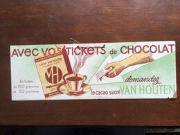 Carton Publicitaire à Suspendre Cacao Chocolat Van Houten - Manifesti