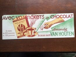 Carton Publicitaire à Suspendre Cacao Chocolat Van Houten - Posters