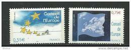 FR Service YT 130 & 131 " Conseil De L'Europe " 2005 Neuf** - Mint/Hinged