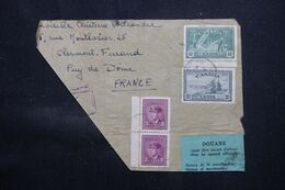 CANADA - Fragment D'enveloppe Pour La France Avec étiquette Pour La Douane - L 71806 - Cartas & Documentos