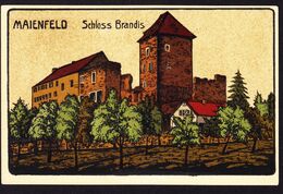 1912 Nach Ennetbühl Gelaufene AK Aus Maienfeld. Künstlerkarte Schloss Brandis. - Maienfeld