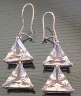 Boucles D'oreille Cristal De Roche Sur Argent, Réf Tri - Oorringen