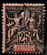 GUINÉE FRANCAISE 1892 - MLH - YT 8 - 25c - Ongebruikt
