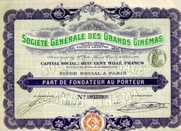 Sociètè GENERALE Des GRANDS CINEMAS - Cinéma & Théatre
