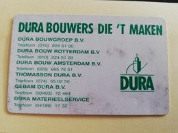 NETHERLANDS  ADVERTISING CHIPCARD HFL 5,00  CRE 077 DURA  BOUWERS            Fine Used   ** 3193** - Privat