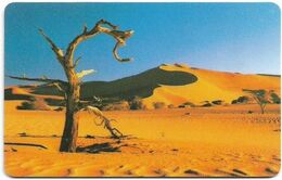 Namibia - Telecom Namibia - Tree In Desert, Chip Siemens S30, (Very SMALL Cn. NAEI Xxxxxxxx, Normal 0), 10$, Used - Namibia