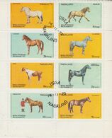 Nagaland 1973 Horses 8v In Sheetlet Used (49719D) - Cinderelas