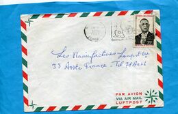 Marcophilie-lettre  Comores - Cad Moroni 1973 Stamp De Gaulle 35frs+flamme - Lettres & Documents