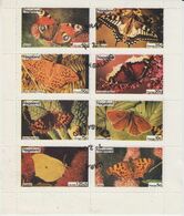 Nagaland 1974 Mots / Butterfies 8v In Sheetlet Used (4971H) - Werbemarken, Vignetten