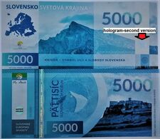 04. SLOVAKIA-FANTASY Banknote Slovak European Gems SPISSKY HRAD (UNESCO) 5000 Sk No 1 From 10 UNC 200 Pcs 01/2020 - Fictifs & Spécimens