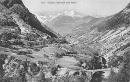 Stalden Bahnhof Und Alpen - Stalden