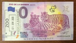 13 ZOO DE LA BARBEN TIGRES 1 BILLET 0 EURO SOUVENIR AVEC TAMPON A DATE 2020 BANKNOTE BANK NOTE PAPER 0 EURO SCHEIN - Private Proofs / Unofficial