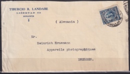 1911-H-110 CUBA REPUBLICA 5c IGNACIO AGRAMONTE AMBULANTE FERROCARRIL RAILROAD COVER TO GERMANY. - Lettres & Documents