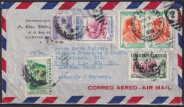 1951-H-70 CUBA REPUBLICA 1951 JOSE RAUL CAPABLANCA CHESS AJEDREZ COVER TO GERMANY. - Brieven En Documenten