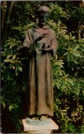 California Santa Barbara Saint Francis Bronze Statue In Cemetery Garden Of Old Mission - Santa Barbara