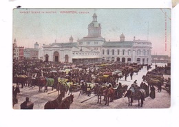 KINGSTON  Ontario Canada Market Scene In Winter Horses - Kingston