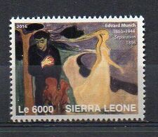 Edvard Munch - “Separation”, 1896 (Sierra Leone 2016) - MNH (1W0309) - Sin Clasificación