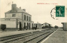 Breteuil * La Gare * Train Locomotive * Ligne Chemin De Fer De L' Eure - Breteuil