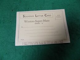 VINTAGE UK SOMERSET: WESTON Super MARE Souvenir Letter Card Sepia Series A Dearden & Wade - Weston-Super-Mare