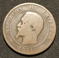 FRANCE - 10 CENTIMES 1854 A - Napoléon III Tête Nue - Gad 248 - KM 771.1 - 10 Centimes