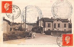 91-SAINT-CHERON- LA RUE ARISTIDE-BRIAND ET LE PASSAGE A NIVEAU - Saint Cheron