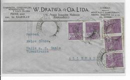 1935 - BRESIL - ENVELOPPE Par AVION De PERNAMBUCO => HALLE (ALLEMAGNE) - Cartas & Documentos