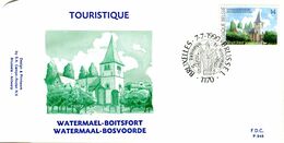 14190085 BE 19900707 Bx; Tourisme, Watermael-Boitsfort, église St-Clément; Fdc Cob2381 - 1981-1990