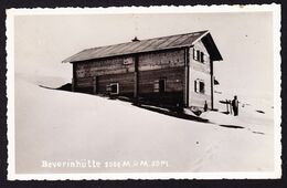 Um 1930 Gelaufene AK. Foto Der Beverin-Hütte (SAC) Im Schnee. - Bever