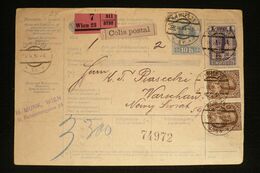 Perfin Lochung Autriche Entier Colis Postal Perforé MU/NK 1914 Munk Wien - Postwaardestukken
