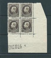 N° 214 EN BLOC DE 4 DEPOT 1924.MNH.CDF - 1921-1925 Petit Montenez