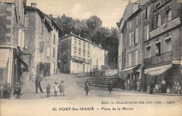 CPA 47 PORT STE MARIE PLACE DE LA MAIRIE - Sonstige & Ohne Zuordnung