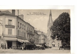 EPERNAY  //            PLACE  THIERS ET L EGLISE NOTRE DAME - Epernay