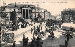 87-LIMOGES- PLACE D'AINE, LE MARCHE AUX FRIPERIE LE DIMANCHE - Limoges