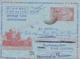 INDIA - AEROGRAMME 1973 BHOPAL - GDR /AS113 - Airmail