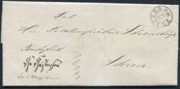 1873 Norway Kragero Toldkammer (fine Wax Seal On Reverse) Entire - Skien - Cartas & Documentos