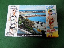 VINTAGE UK SOMERSET: WESTON Super MARE See Me In All My Glamour Multiview Bamforth - Weston-Super-Mare