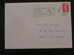 73 Savoie Aix Les Bains Championnat Petanque 1992 (ex 2) - Flamme Sur Lettre Postmark On Cover - Boule/Pétanque