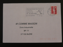 73 Savoie Aix Les Bains Championnat Petanque 1992 (ex 3) - Flamme Sur Lettre Postmark On Cover - Petanca