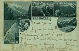 Chamonix Mont Blanc * CPA Précurseur 5 Vues * Postée En 1900 !!!!! - Chamonix-Mont-Blanc
