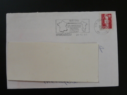 976 Mayotte Mamoudzou 150 Ans Du Rattachement 1991 - Flamme Sur Lettre Postmark On Cover - Maschinenstempel (Werbestempel)